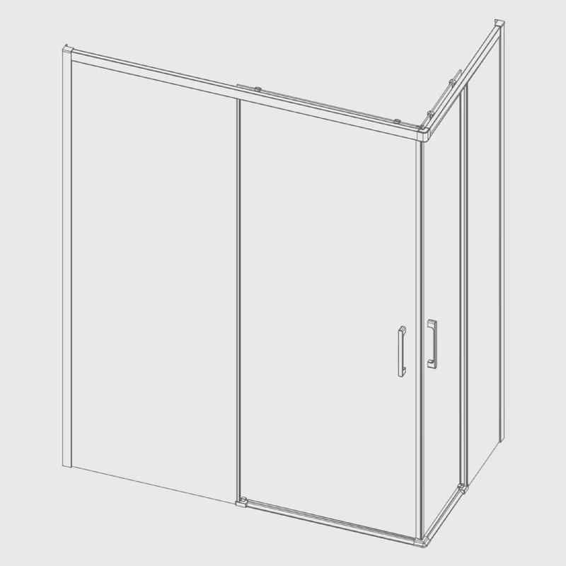 Oferta - Angular de ducha 2 Fijos + 2 Puertas Correderas YOKO 135x70cm