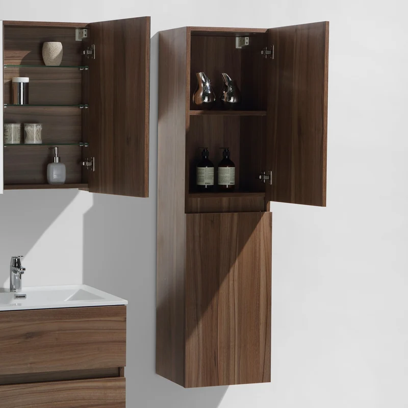 Mueble auxiliar columna 150cm SIENA tinte Nogal