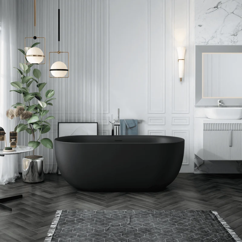 Bañera exenta LISBON negro mate