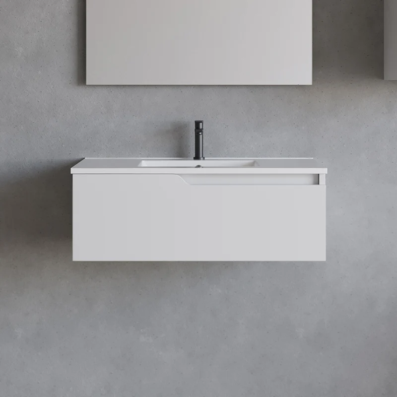 Meuble sous vasque seul, 1 tiroir, 80cm, pour simple vasque - CADIX