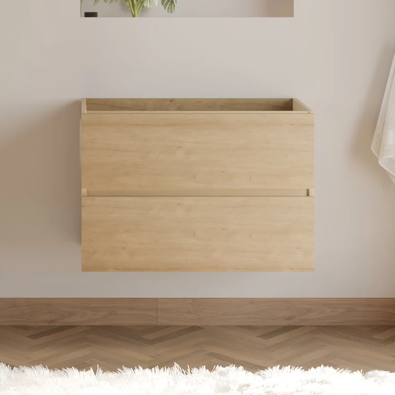 Meuble sous vasque seul, 2 tiroirs, 70cm, pour simple vasque - IDA
