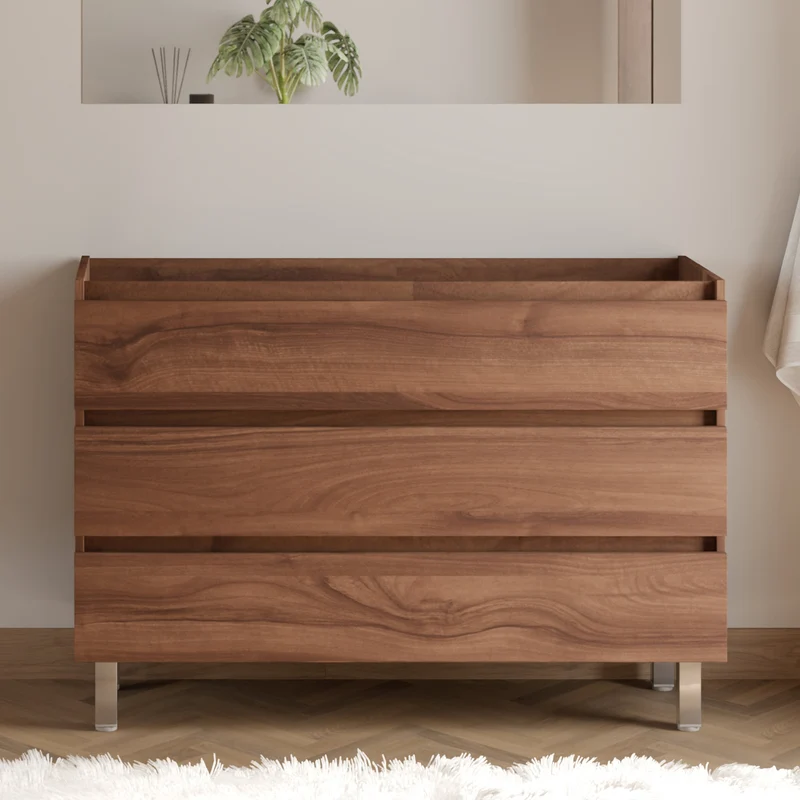 Meuble sous vasque seul, 3 tiroirs, 120cm, pour simple vasque - MAYOR