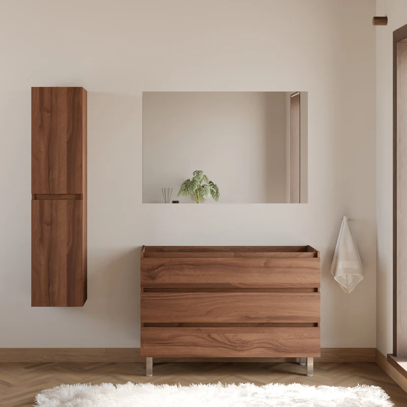 Meuble sous vasque seul, 3 tiroirs, 120cm, pour simple vasque - MAYOR
