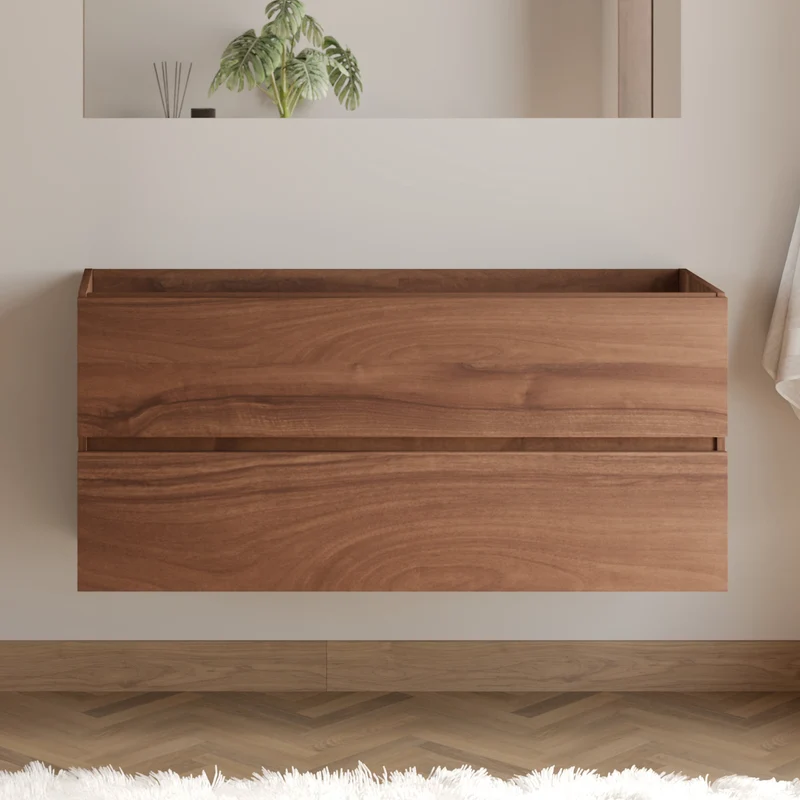 Meuble sous vasque seul, 2 tiroirs, 120cm, pour simple vasque - IDA