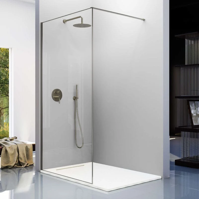 Mampara fija ducha 1 hoja FRESH ARENA Gun metal