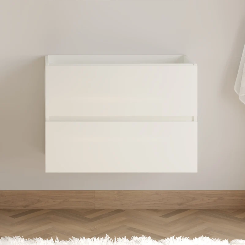 Meuble sous vasque seul, 2 tiroirs, 60cm, pour simple vasque - IDA