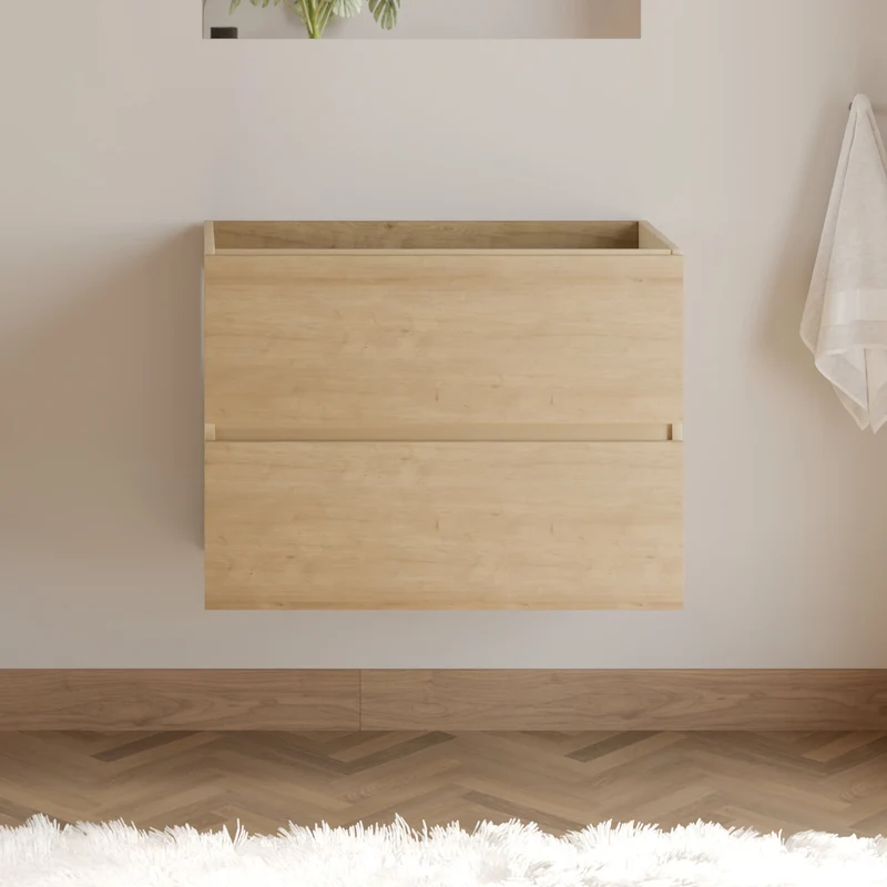 Meuble sous vasque seul, 2 tiroirs, 60cm, pour simple vasque - IDA