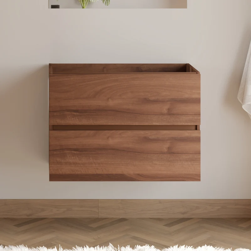 Meuble sous vasque seul, 2 tiroirs, 60cm, pour simple vasque - IDA