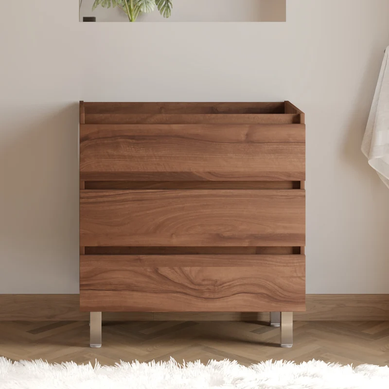 Meuble sous vasque seul, 3 tiroirs, 80cm, pour simple vasque - MAYOR