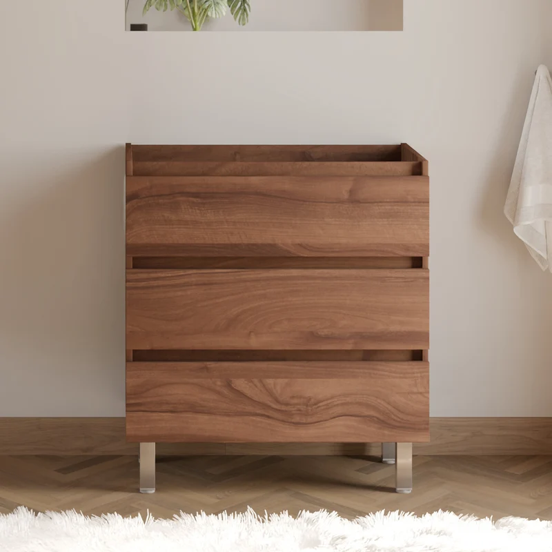 Meuble sous vasque seul, 3 tiroirs, 60cm, pour simple vasque - MAYOR