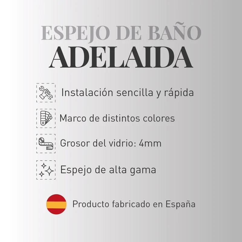 Oferta - Espejo de baño ADELAIDA 50x70