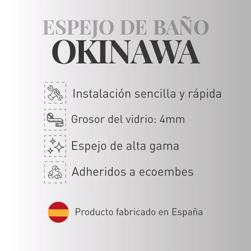 Oferta - Espejo de baño OKINAWA 60x115