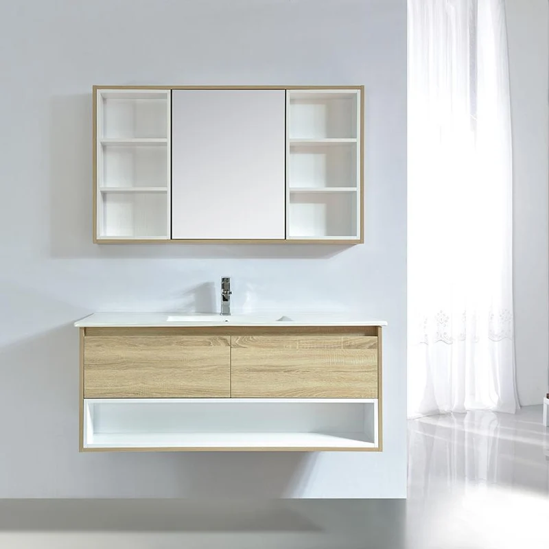 Armario espejo de 120 cm FRAME color roble