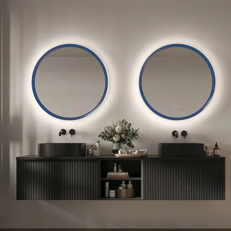 Espejo redondo con luz led Torino