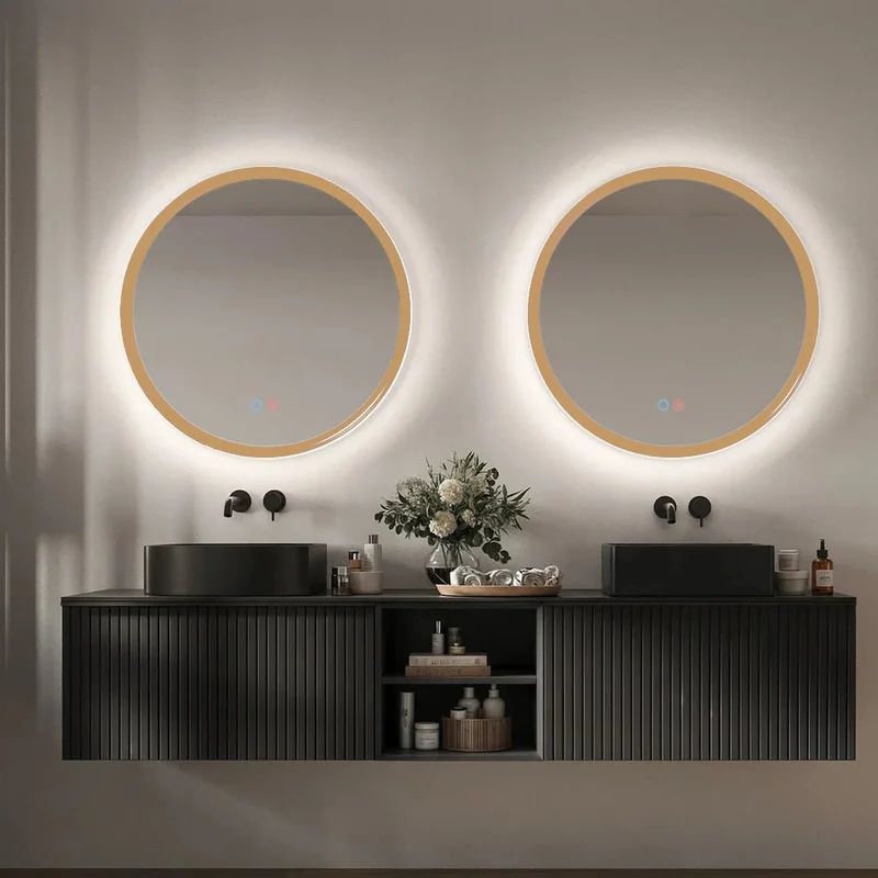 Espejo redondo con luz led Torino