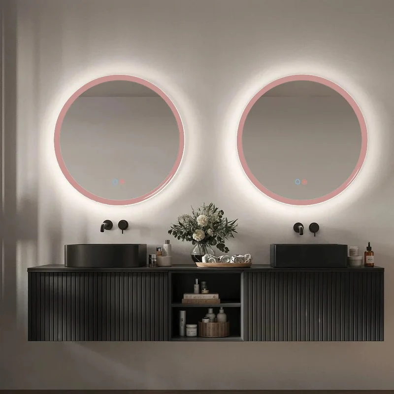 Espejo redondo con luz led Torino
