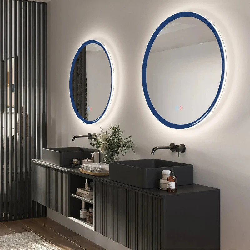 Espejo redondo con luz led Torino