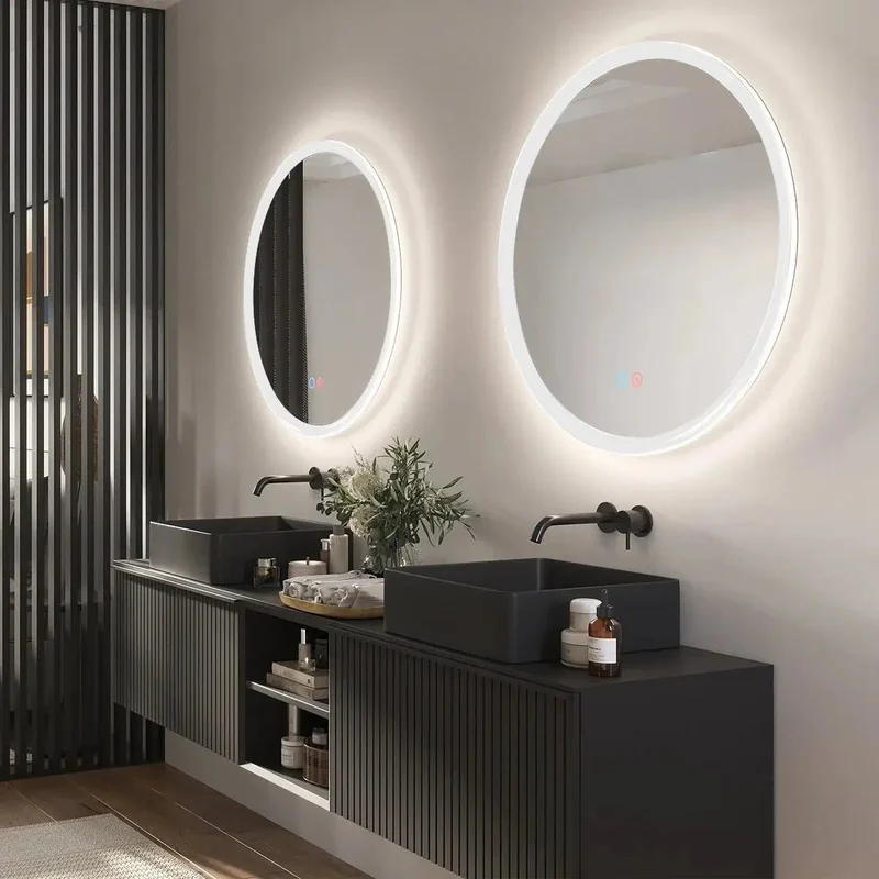 Espejo redondo con luz led Torino