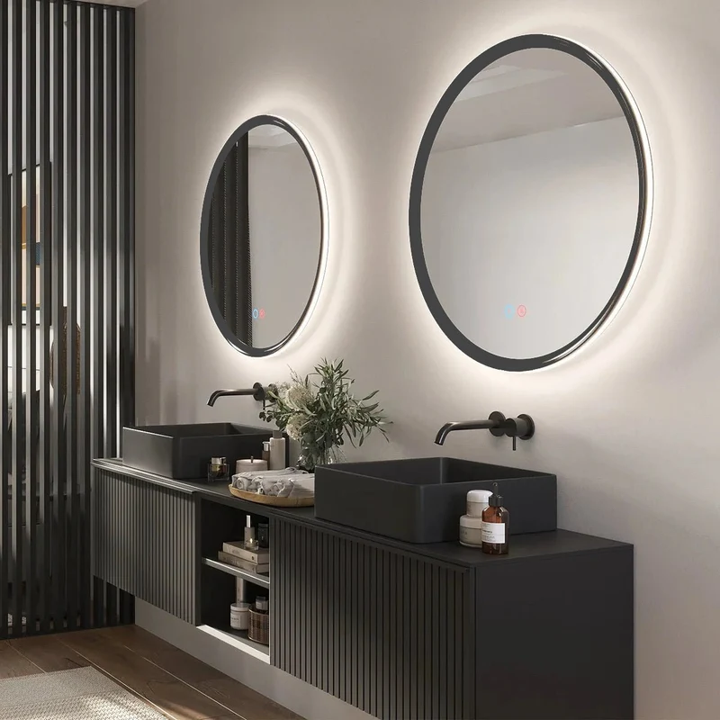 Espejo redondo con luz led Torino