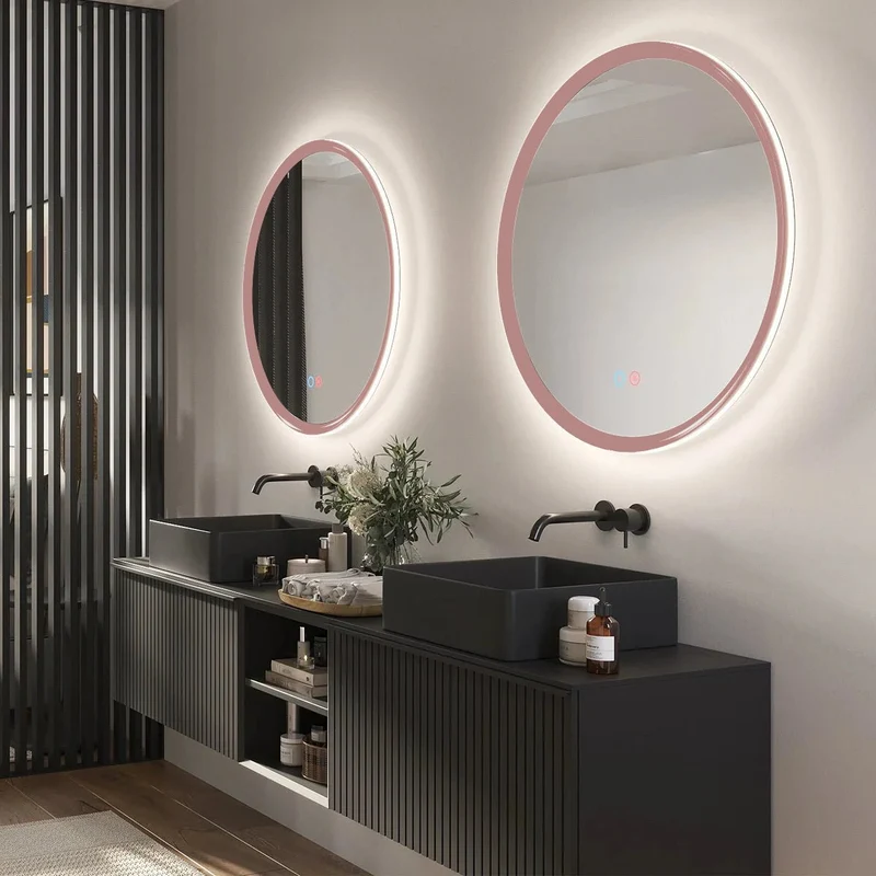 Espejo redondo con luz led Torino