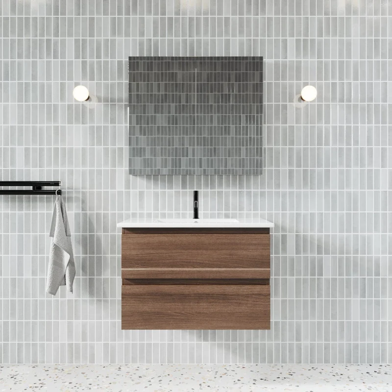 Lavabo con mueble MESSINA 80 cm nogal