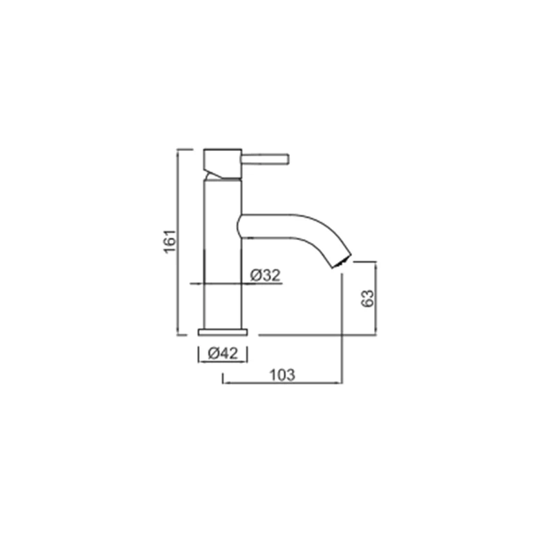 Grifo moderno lavabo 16 cm Mini 40