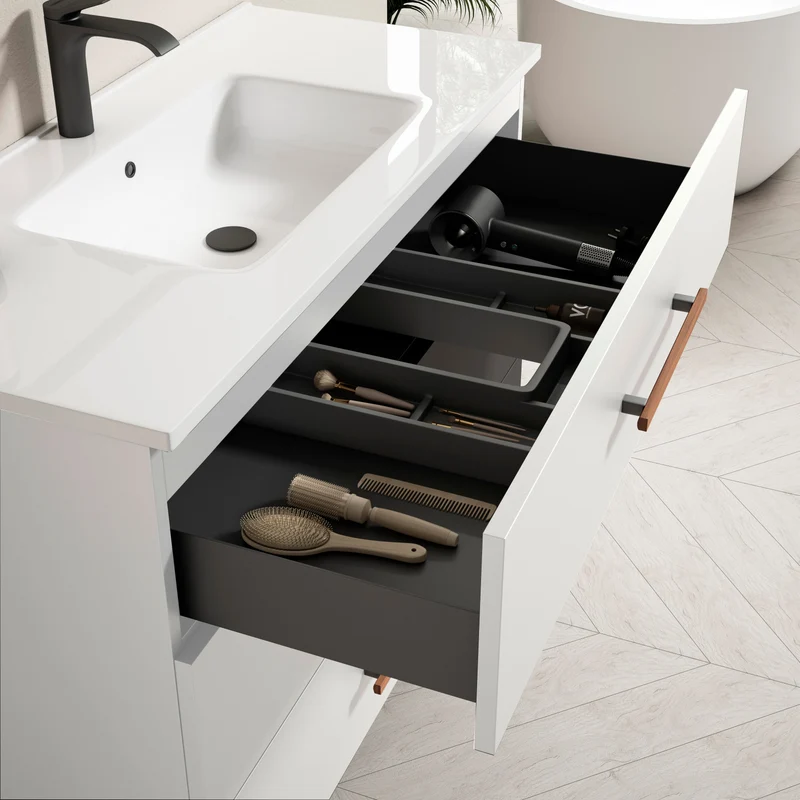 Mueble baño 3 cajones doble seno Fusta