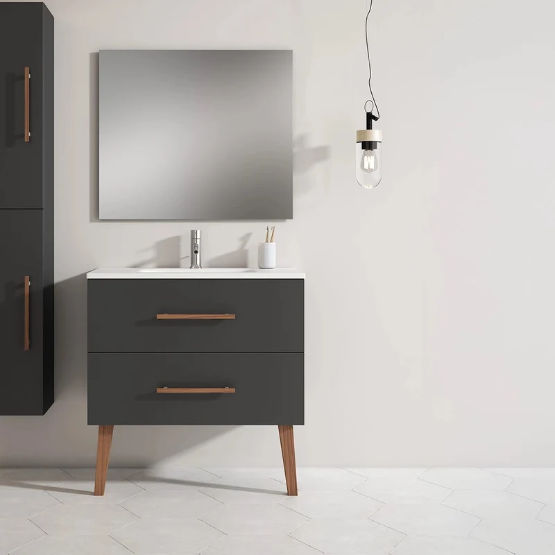 Mueble baño dos cajones Fusta