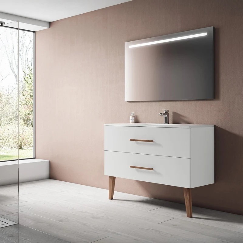 Mueble baño dos cajones Fusta
