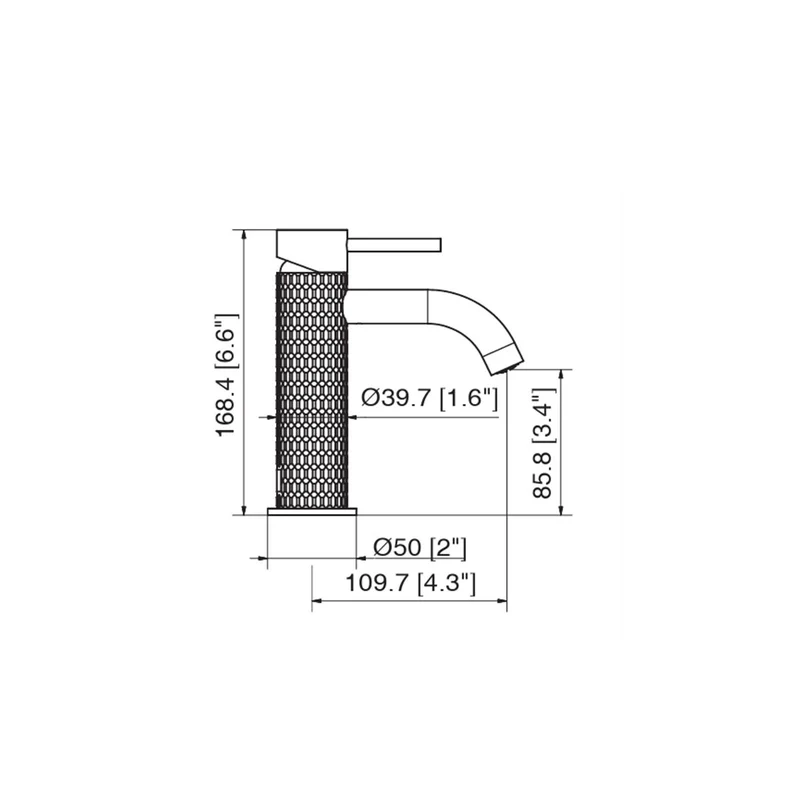 Grifo lavabo latón decorativo Mini 40
