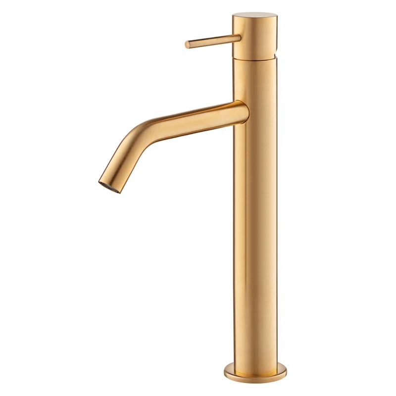 Mitigeur lavabo bec haut SLIMASM - Or mat