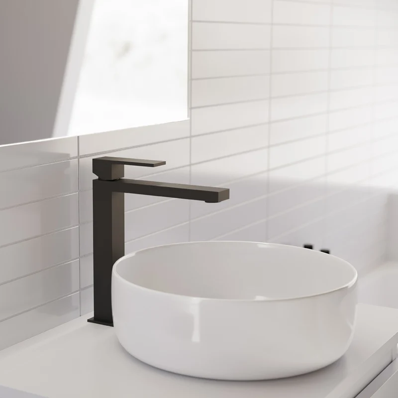 Mitigeur lavabo bec haut PLAN - Anthracite