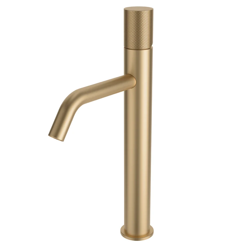 Mitigeur lavabo bec haut LUX - Or mat