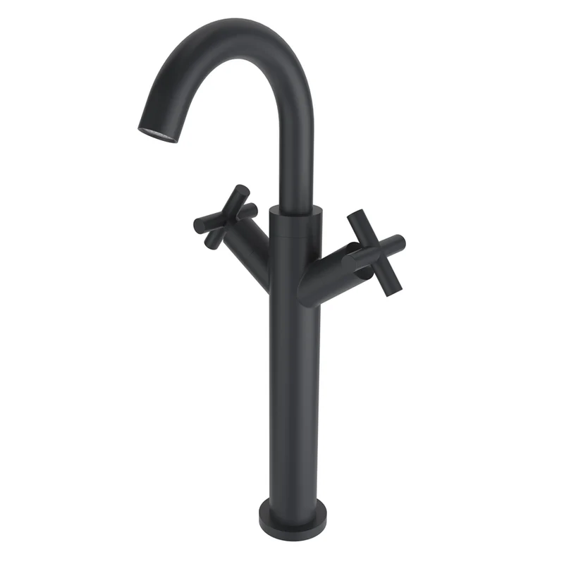 Robinet mélangeur lavabo bec haut CRUZETA - Anthracite