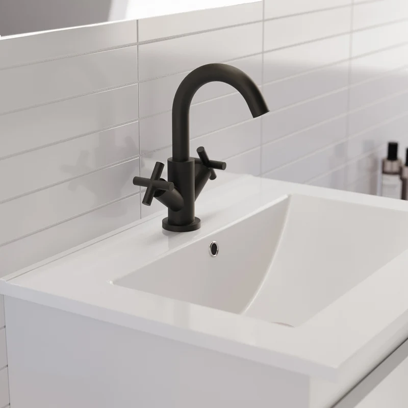 Robinet mélangeur lavabo CRUZETA - Anthracite