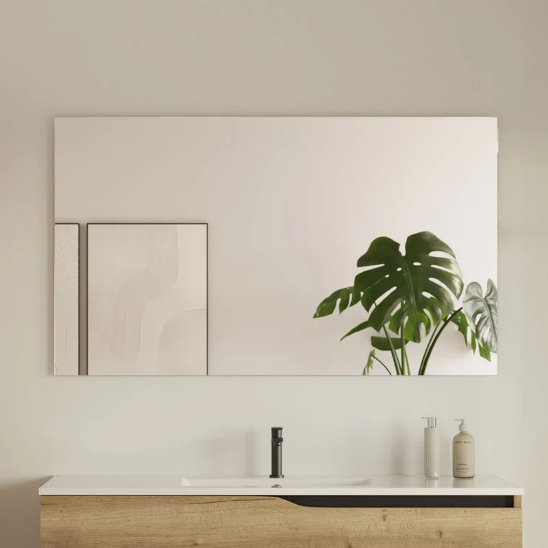 Miroir simple de salle de bain NELSON - 140x70cm