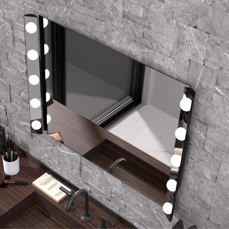 Espejo de baño HOLLYWOOD con apliques LED luz fría