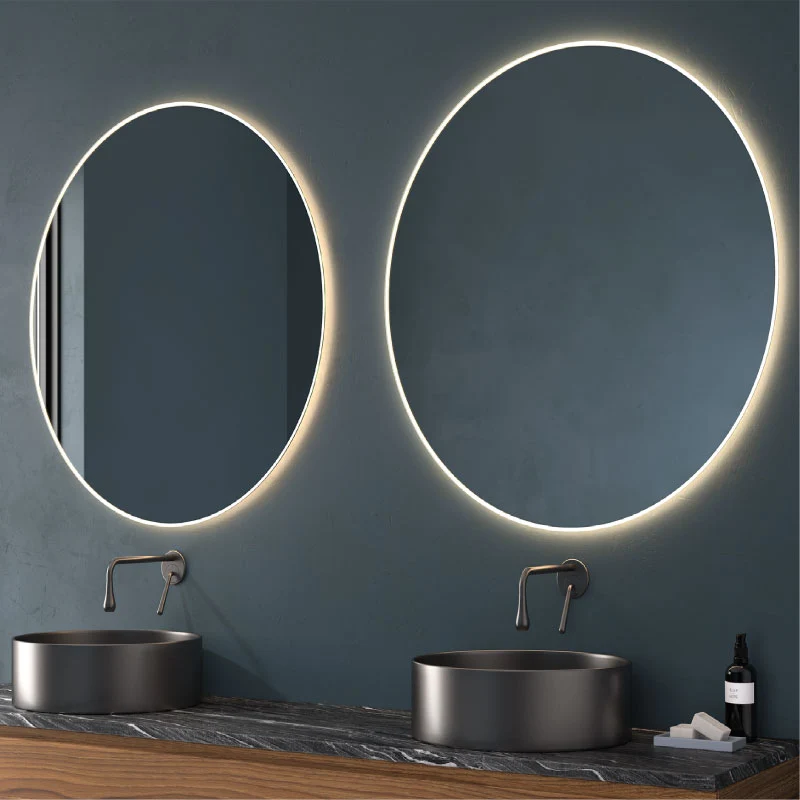 Espejo de baño CALEDONIA. Luz neutra LED integrada en el espejo