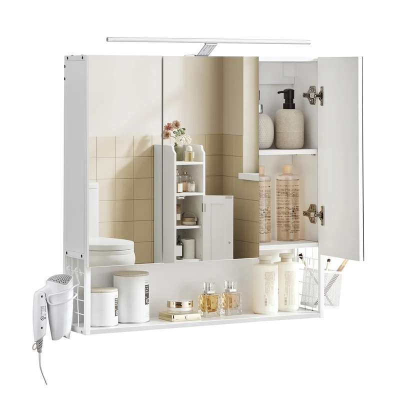 Armario de Baño con Espejo 3 Puertas