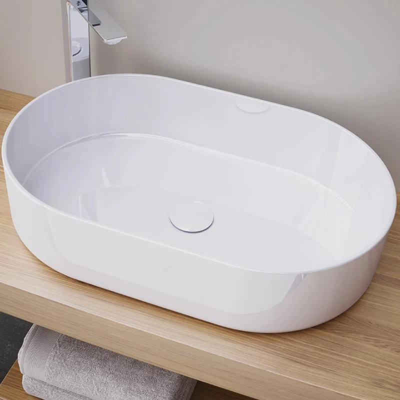 Lavabo sobre encimera cerámico TRAPANI 60x38 cm