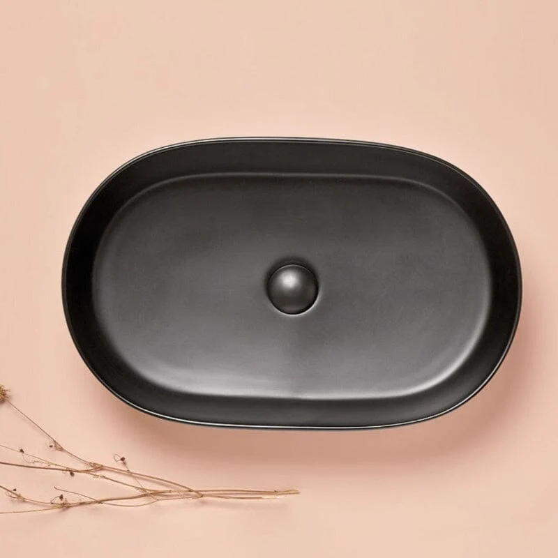 Lavabo sobre encimera cerámico TRAPANI 60x38 cm