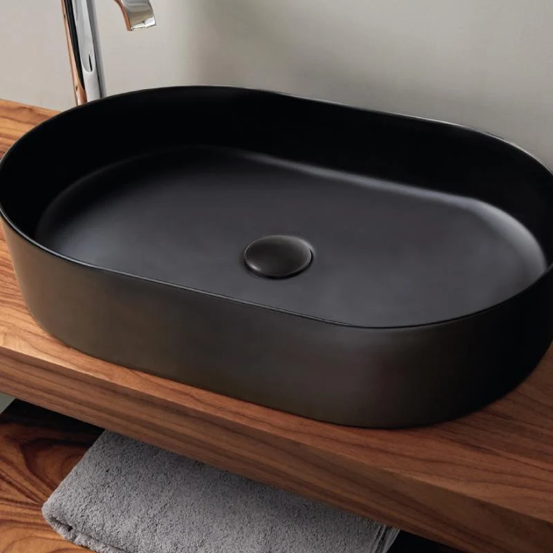 Lavabo sobre encimera cerámico TRAPANI 60x38 cm