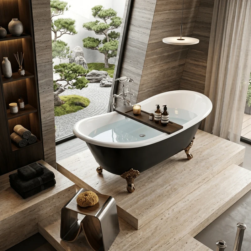 Bañera de Hierro SOUTHPORT negra