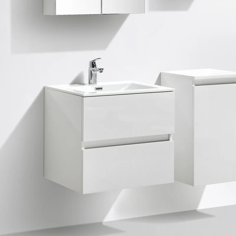 Mueble lavabo + lavabo 60cm MONTADO Lacado Blanco SIENA