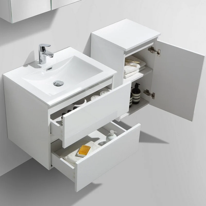 Mueble lavabo + lavabo 60cm MONTADO Lacado Blanco SIENA
