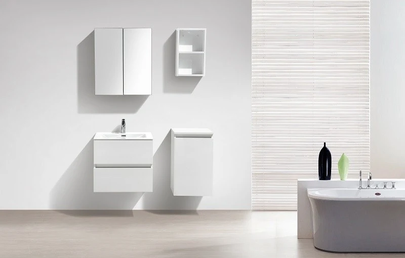 Mueble lavabo + lavabo 60cm MONTADO Lacado Blanco SIENA