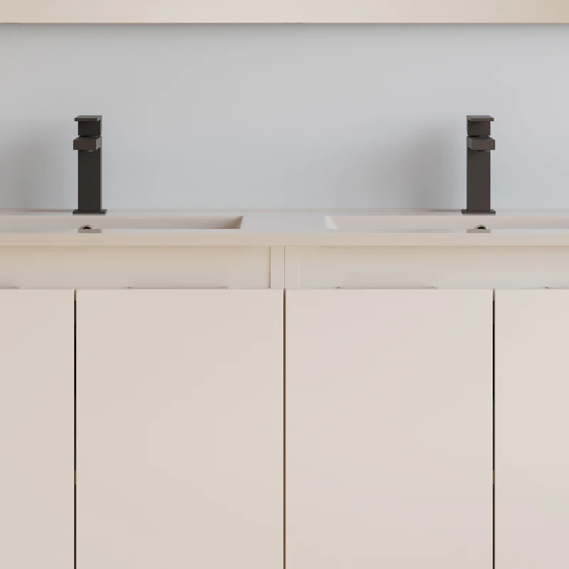 Meuble de salle de bain 120cm double vasque - 4 portes - ROSIE