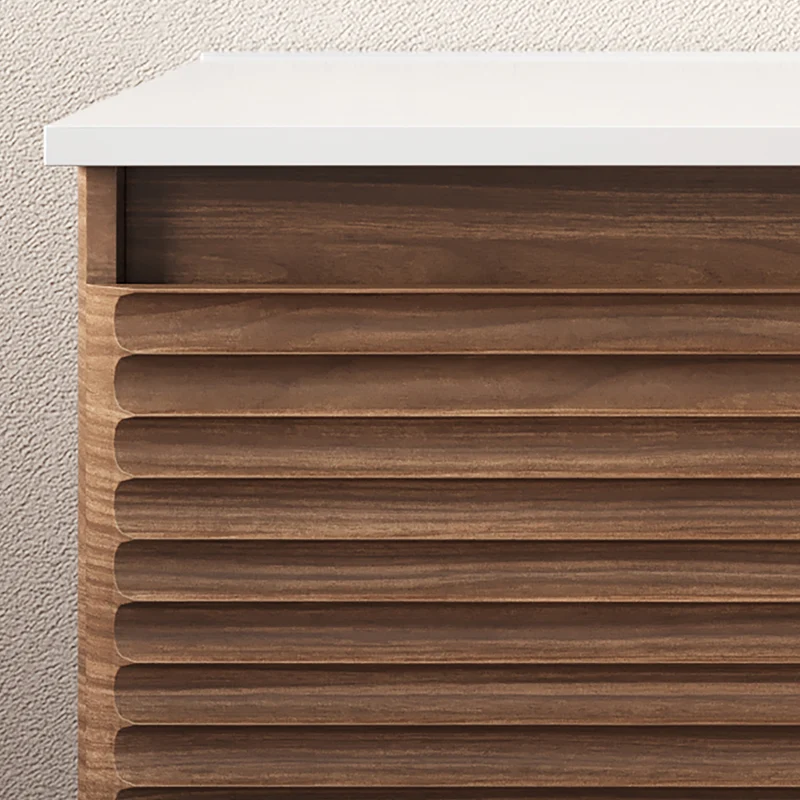 Meuble de salle de bain 120cm simple vasque - 2 tiroirs - SUZA