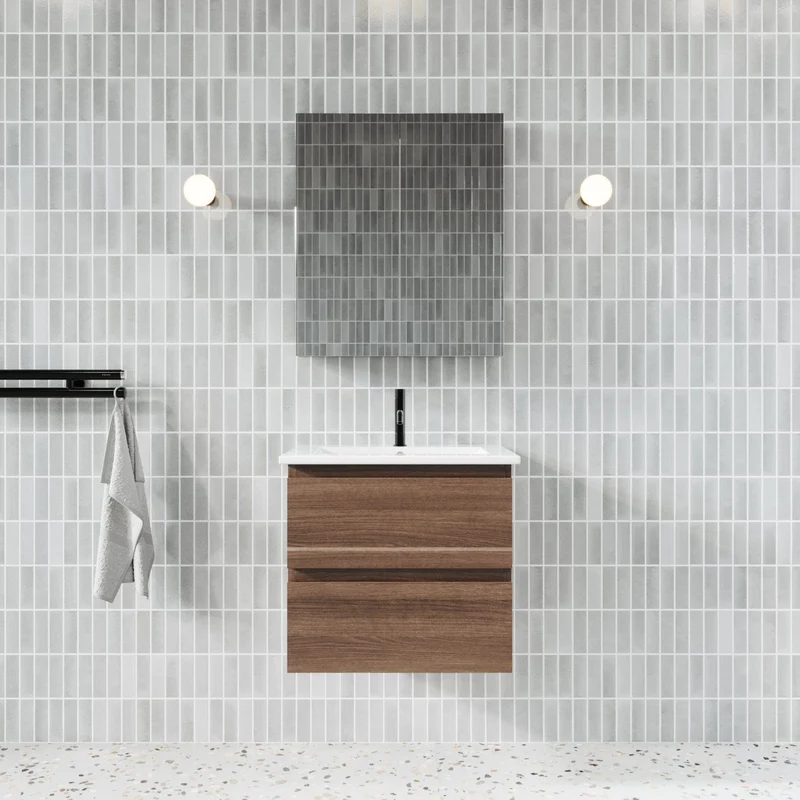 Lavabo con mueble MESSINA 60 cm nogal