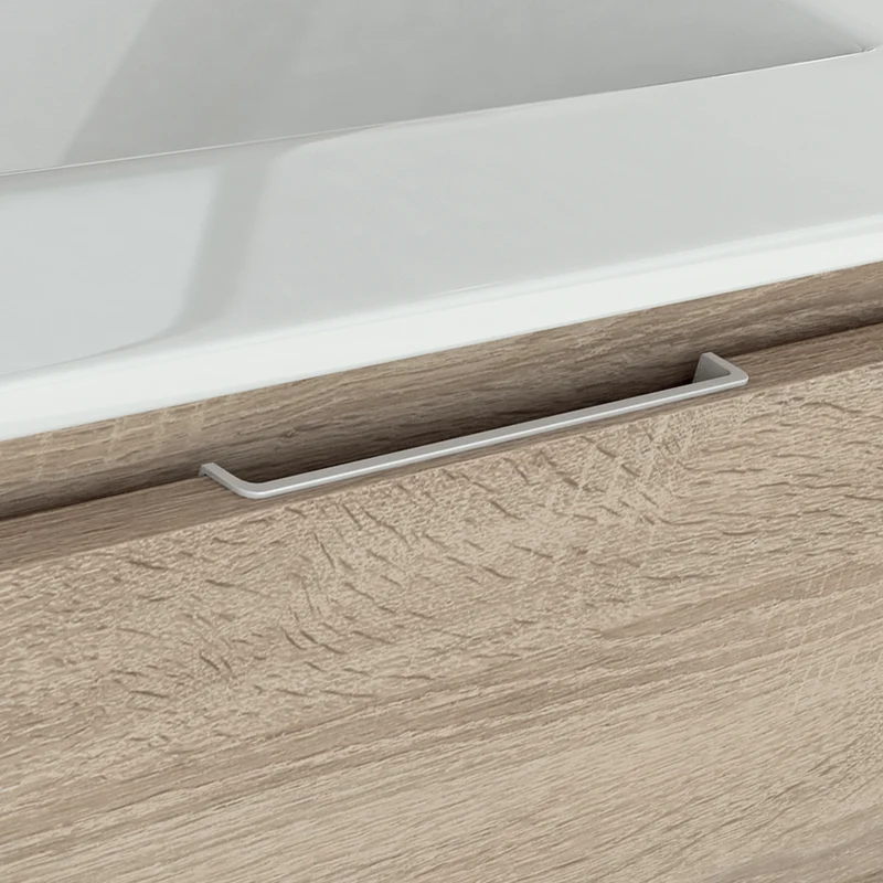 Meuble de salle de bain 100cm simple vasque - 2 tiroirs - IRIS